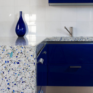 Chivalry Blue Recycled Glass Countertop Houzz
