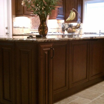 Chocolate Glaze Cabinets Transitional/Traditional Kitchen, Encinitas