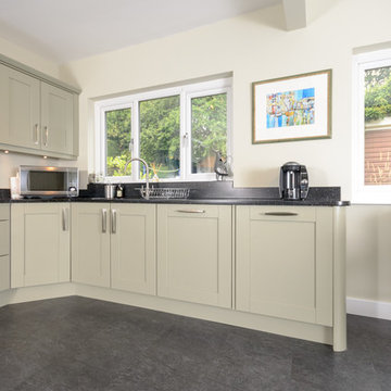 Choose traditional simplicity with this shaker style kitchen in French grey