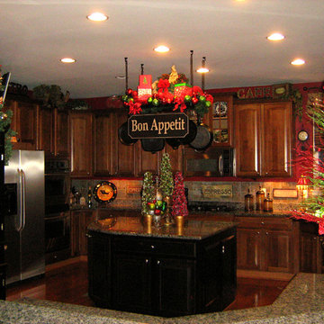 Christmas Kitchen Pot Rack
