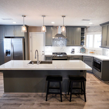 City of Orange, CA, Open and Contemporary Kitchen Design and Remodel
