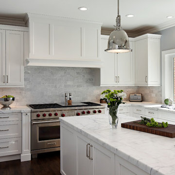 Classic Clean-Lined, White Kitchen