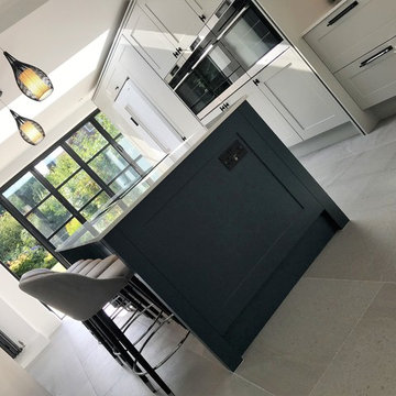 classic Hand Painted Kitchen with Contemporary Detailing.