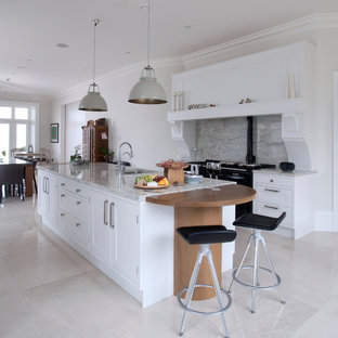 Photo of a traditional kitchen in Belfast with with island.