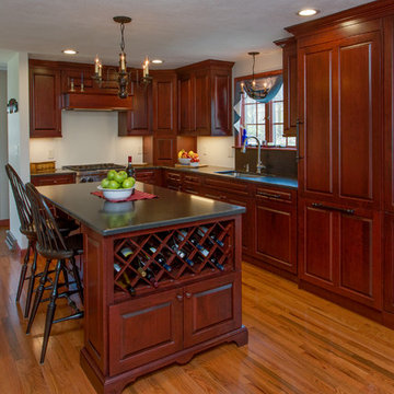 Classic Nashua Colonial Burgundy Kitchen