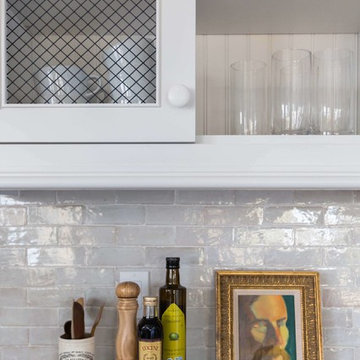 clé zellige in weathered white used in emily henderson's own kitchen remodel