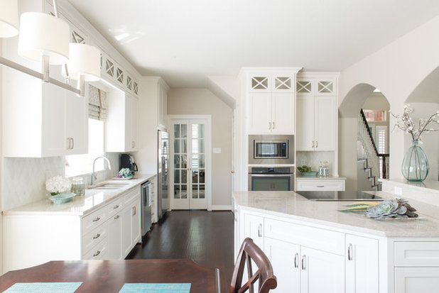 Transitional Kitchen by Traci Connell Interiors