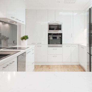 Clean, crisp white kitchen in leafy Ringwood North