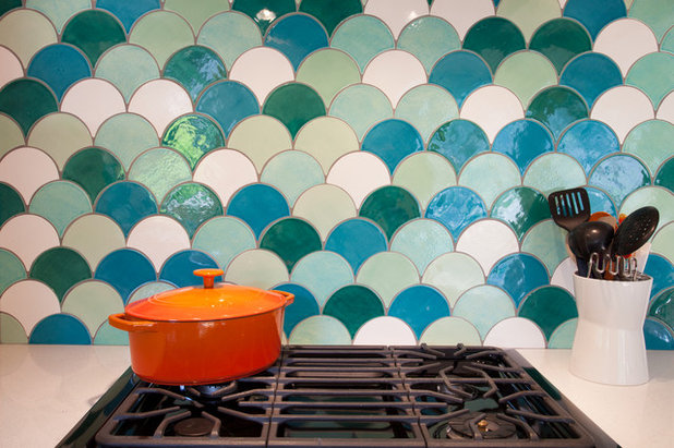 Contemporaneo Cucina by Mercury Mosaics and Tile