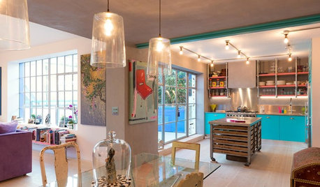Houzz Tour: Candy Hues Meet Industrial Chic in a London Loft