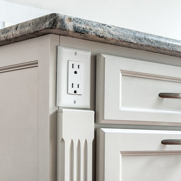 Clever outlets - on this Island Open concept kitchen