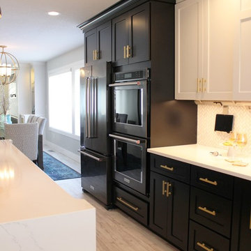 Coal Valley, IL- What's Black & White and Gold All Over? This On-Trend Kitchen