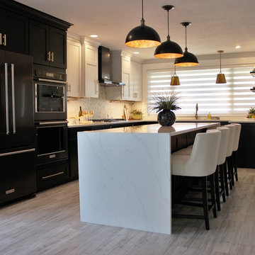 Coal Valley, IL- What's Black & White and Gold All Over? This On-Trend Kitchen