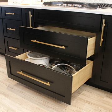 Coal Valley, IL- What's Black & White and Gold All Over? This On-Trend Kitchen