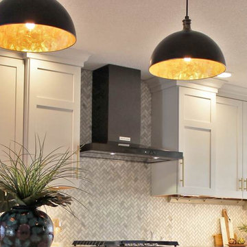 Coal Valley, IL- What's Black & White and Gold All Over? This On-Trend Kitchen