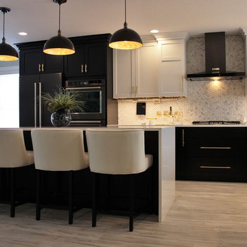 Coal Valley, IL- What's Black & White and Gold All Over? This On-Trend Kitchen