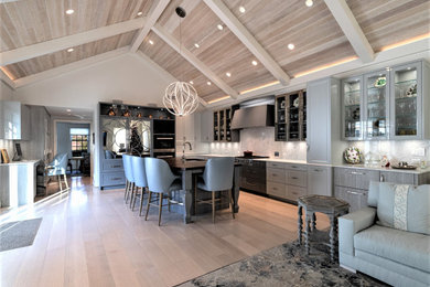 Example of a beach style kitchen design in Toronto