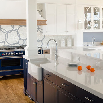 Cobalt Blue and White Kitchen Reno