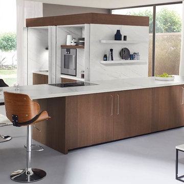 Coffe brown veneer - kitchen for real men...........