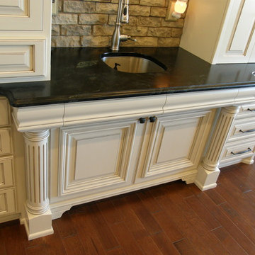 Coffee Bar with Large Molding Apron Front