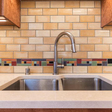 Coffee Cake by the Mississippi Mosaic behind sink