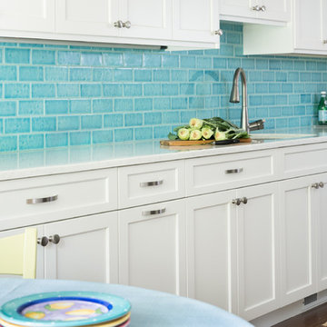color lover's galley kitchen