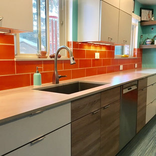 Colorful and Quirky Mid Century Modern Kitchen