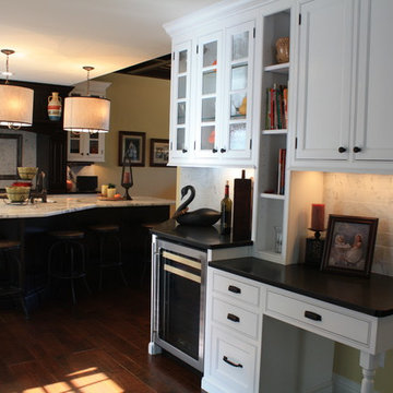 Colorful Kitchen, Dining and Family Room Make-over