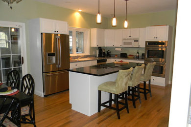 Example of a transitional kitchen design in Philadelphia