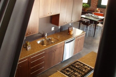 Example of a minimalist kitchen design in St Louis