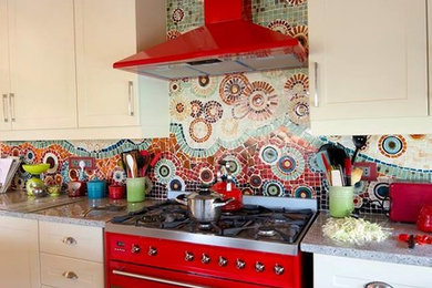 Colourful kitchen splashback