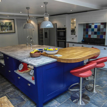 Colourful Kitchen with Patchwork Backsplash