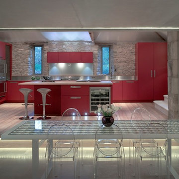 Colourful kitchens