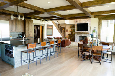 Example of a mountain style kitchen design in Indianapolis