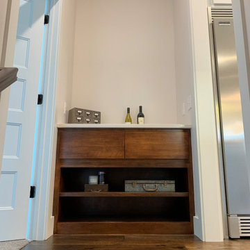 Combination Wood and White Kitchen