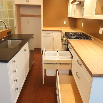 Compact Kitchen with Green Materials