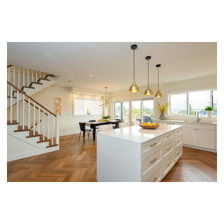 Complete Renovation - Herringbone Flooring, Railing and Bannister/Vinyl ...