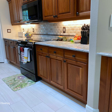 Completed Kitchen Tile Floors & Backsplash | Country Meadows | Palmetto, FL
