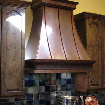 Concave Shape: Custom Copper Range Hood # 34