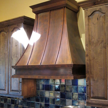 Concave Shape: Custom Copper Range Hood # 34