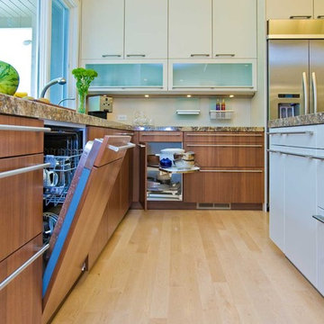 concealed dishwasher in Bay Area kitchen remodel