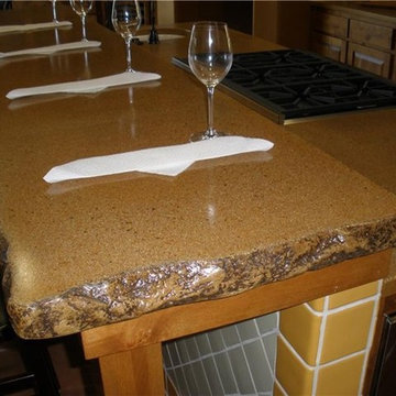 Concrete Countertops that Look Like Granite Slabs