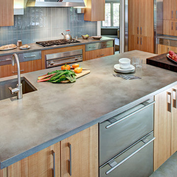 Concrete Kitchen Countertop and Island