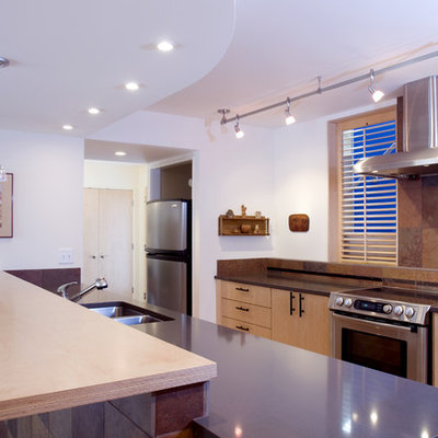 Trendy galley kitchen photo in Denver