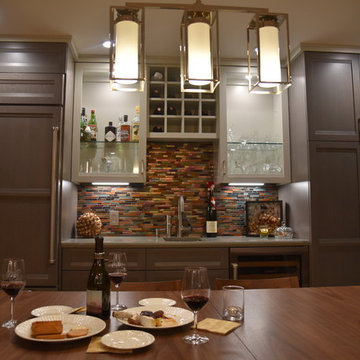 Connoisseur's wet bar with wine storage & display