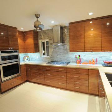 Contemporary Bamboo Kitchen - Weeks Residence