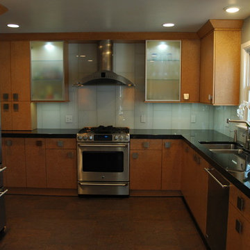Contemporary Birdseye Maple Kitchen
