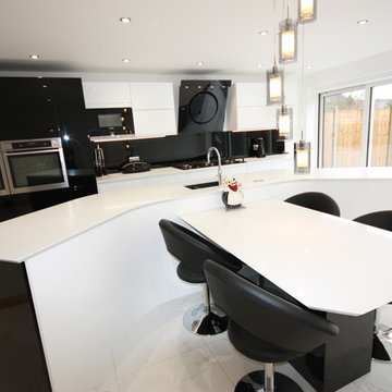 Contemporary Black & White Kitchen