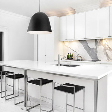 Contemporary Black & White Kitchen