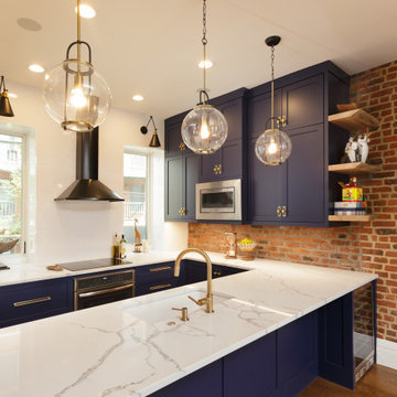 Contemporary Blue Kitchen